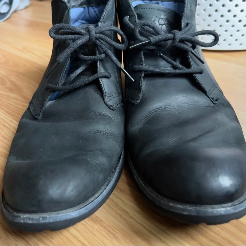 Mark Nason Men Loretto Black Nubuck Leather boot US 11.5 Ankle Chukka Lace-Up